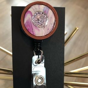 Retractable Nametag Badge Holder Lanyard Handmade